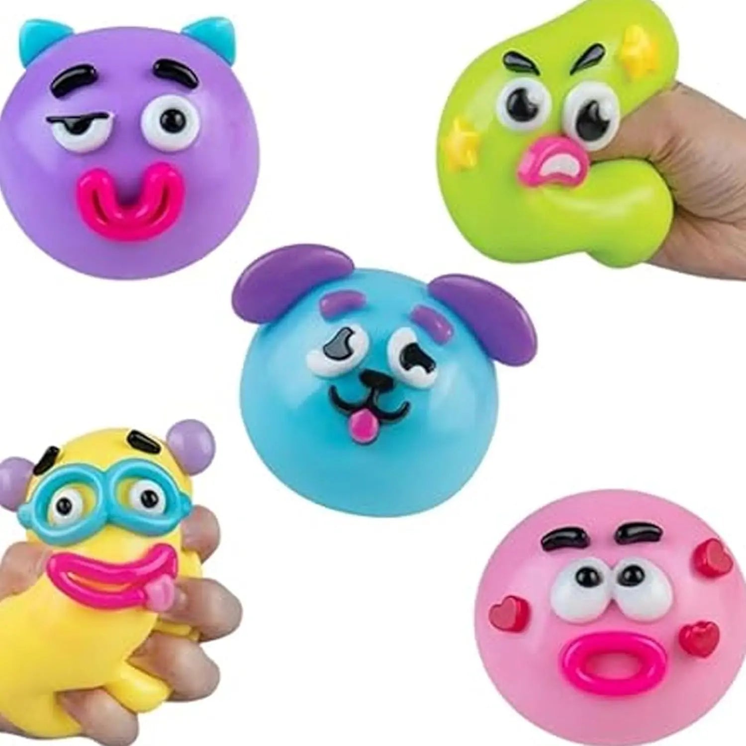 Smushers Squishy Cutie Toy - Multi-Sensory Stress Relief Dog Face Swap, Soft and Moldable Anxiety Relief, Safe Maltose Material, Portable Party Favors