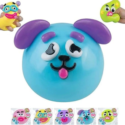 Smushers Squishy Cutie Toy - Multi-Sensory Stress Relief Dog Face Swap, Soft and Moldable Anxiety Relief, Safe Maltose Material, Portable Party Favors