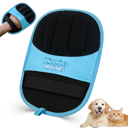 Minmin's House Upgraded Five-Finger Electrostatic Pet Hair Removal Glove for Cats and Dogs - Reusable Magic Brush Tool for Laundry, Couch, Carpet, and Car Seats