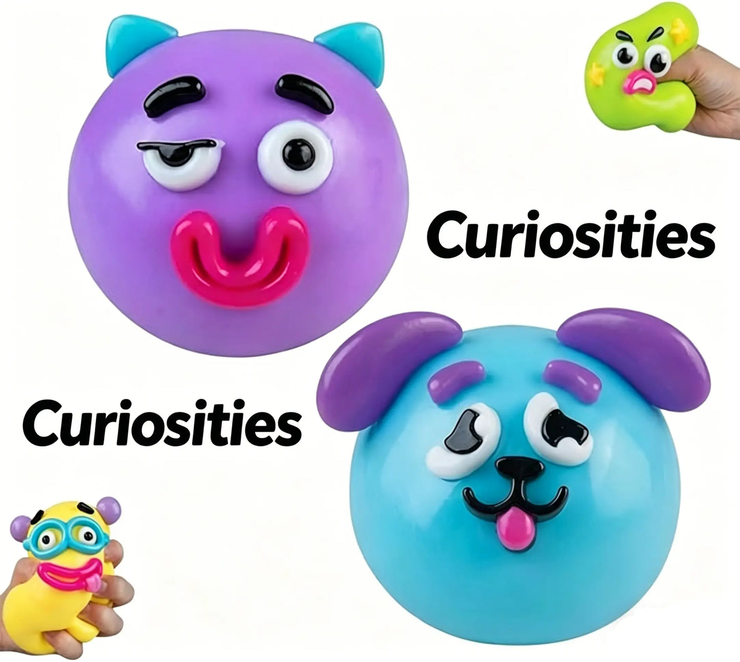 Smushers Squishy Cutie Toy - Multi-Sensory Stress Relief Dog Face Swap, Soft and Moldable Anxiety Relief, Safe Maltose Material, Portable Party Favors