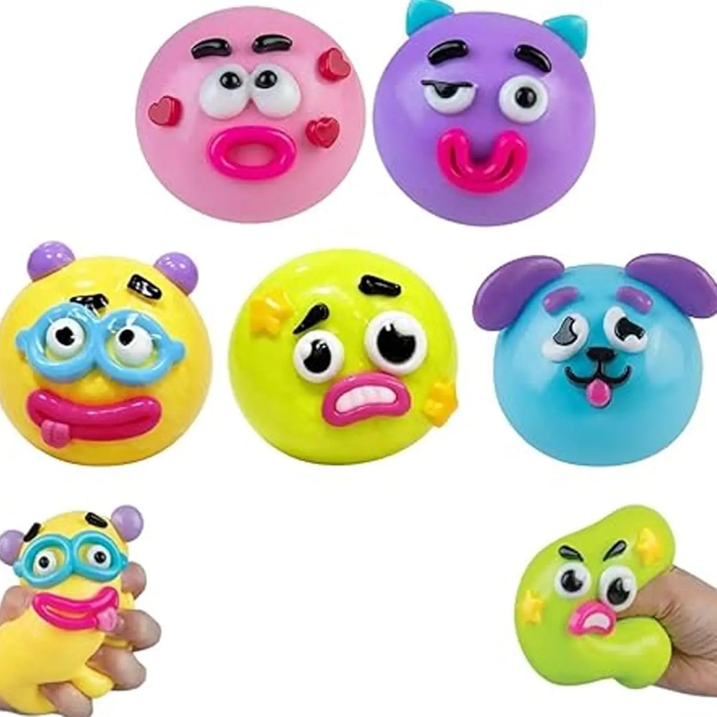 Smushers Squishy Cutie Toy - Multi-Sensory Stress Relief Dog Face Swap, Soft and Moldable Anxiety Relief, Safe Maltose Material, Portable Party Favors