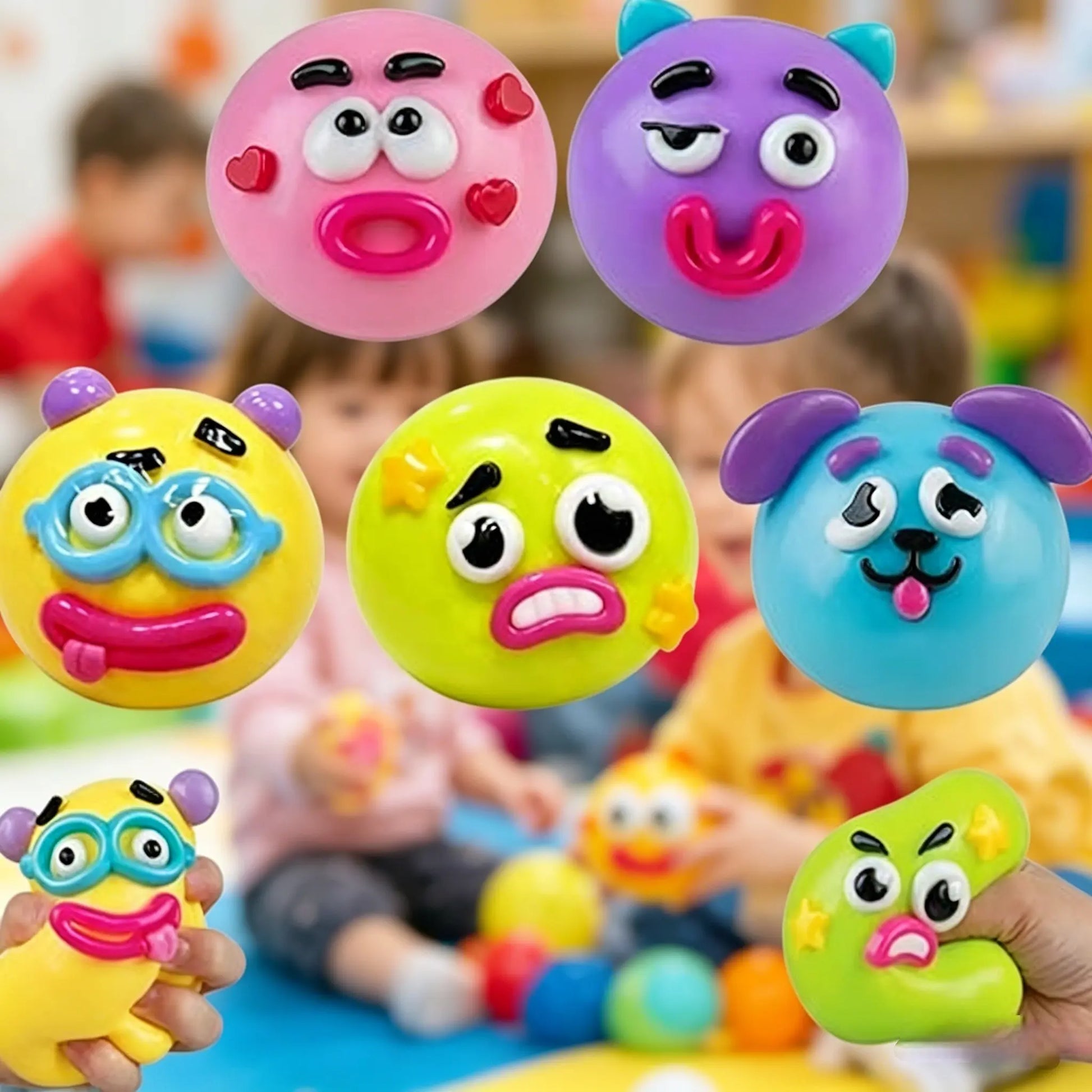 Smushers Squishy Cutie Toy - Multi-Sensory Stress Relief Dog Face Swap, Soft and Moldable Anxiety Relief, Safe Maltose Material, Portable Party Favors